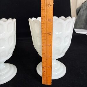 E.O.Brody Milk Glass Vases Vintage Collectible Cottage Cabincore Retro Decor